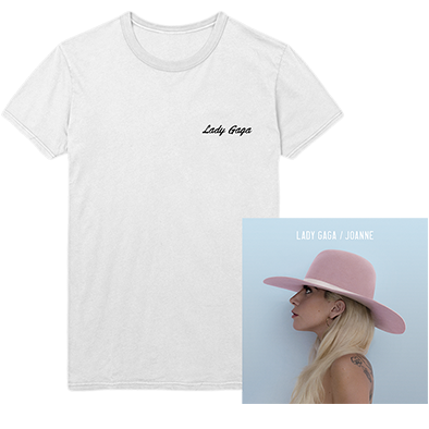 WHITE SCRIPT T SHIRT AND JOANNE